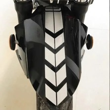 Motosiklet Çamurluk Sticker Beyaz 34*5,5 cm