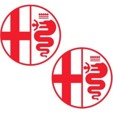Alfa Romeo Otomobil Yan Kapı Logo Sticker Etiket Modeli