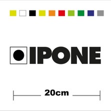 Ipone Sponsor Marka Tek Renk Sticker Etiket