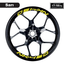 Sarı Cfmoto 450NK Yazılı 8 Li Jant Içi Yazı Sticker