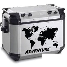 Dünya Haritası Desenli Motosiklet Çanta Sticker Etiket Modeli