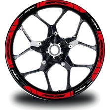 Bajaj RS200 Jant Sticker Baskılı Kırmızı Etiket Modeli