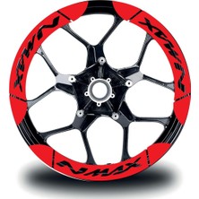 Yamaha Nmax Iç & Dış Jant Sticker Etiket Modeli Kırmızı