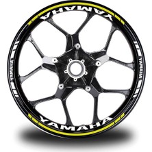 Neon Sarı Yamaha Takım Jant Sticker Etiket