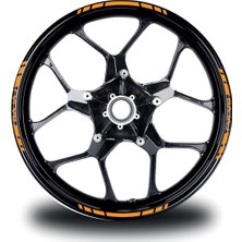 Bajaj Yazılı Kısa Yazısız Kısa Dış Şerit 16'lı Tek Renk Jant Sticker Modeli