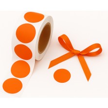 Repro Design Renkli 2  cm Turuncu Yapışkanlı Nokta Etiket 25 Adet