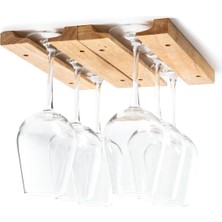 Run 5025 Wine Cam Wood Çatı, Under Dolap Askısı Holder Storage Organizer