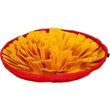 Köpek Yavaş Besleme Matı Mama Bulmaca Matı - Köpek Interaktif Oyuncak (Sarı)