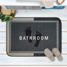 Evidea Soft Bathroom Dikdörtgen Sihirli Banyo Paspası - Antrasit - 50X70 cm