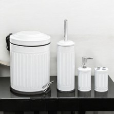 Evidea Bath Vintage Beyaz 4'lü Banyo Seti Modern Tasarım ve Kolay Temizlik Özellikleriyle