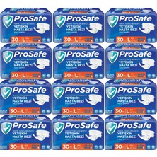 Prosafe Hasta Bezi Yetişkin Bel Bantlı Tekstil Yüzey L - Large - Büyük Boy 360 Adet (12PK*30)