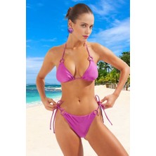 Modern Parlak Bikini Takımı Şık Detaylı Hızlı Kuruyan Esnek Kumaş Özel Tasarım Klora Dayanıklı