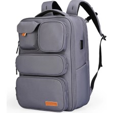 Mark Ryden Versatile Suya Dayanıklı USB Şarj Girişli 17.3" Uyumlu Laptop Sırt Çantası - Gri