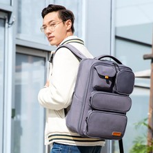 Mark Ryden Versatile Suya Dayanıklı USB Şarj Girişli 17.3" Uyumlu Laptop Sırt Çantası - Gri