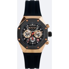 Avva Erkek Siyah Hediye Kutulu Silikon Kordonlu Kol Saati B009032