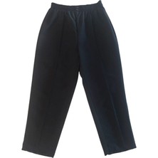 Kadın Beli Lastikli Ön Dikiş Detaylı Dekoratif Çift Düğmeli Nude Slim Fit Pantolon