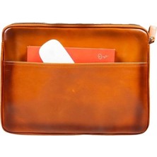 Gizmur Store Awe 14 Inç MacBook ve Pc Uyumlu Deri Kılıf RST2EF Taba