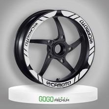 Cf Moto Uyumlu Beyaz Jant Şeridi