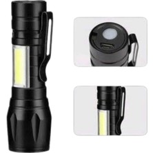 Gizmur Store LED Lamba El Feneri Küçük Taşınabilir USB Şarjlı Acil Durum Lambası