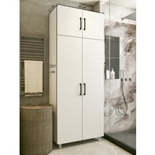 Çok Amaçlı Dolap Beyaz Banyo Düzenleyici Kiler Dolabı