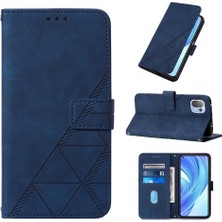 Colorful Shop Xiaomi Mi 11 Lite 5g Kılıf Tam Kaplar Deri Dokulu Kapaklı Cüzdan Standlı Kartvizitli Kopçalı Kapak Kartlıklı Uzun Askılı (Yurt Dışından)