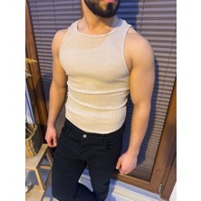 Erkek Kaşkorse Kumaş Fitilli Atlet