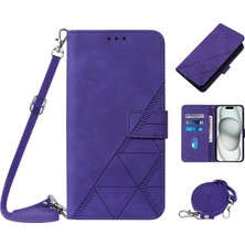 Colorful Shop Xiaomi Mi 11 Lite 5g Kılıf Tam Kaplar Deri Dokulu Kapaklı Cüzdan Standlı Kartvizitli Kopçalı Kapak Kartlıklı Uzun Askılı (Yurt Dışından)