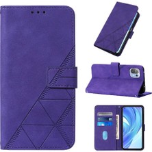 Colorful Shop Xiaomi Mi 11 Lite 5g Kılıf Tam Kaplar Deri Dokulu Kapaklı Cüzdan Standlı Kartvizitli Kopçalı Kapak Kartlıklı Uzun Askılı (Yurt Dışından)