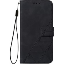 Colorful Shop Samsung Galaxy S25 Ultra Kılıf Tam Kaplar Deri Dokulu Kapaklı Cüzdan Standlı Kartvizitli Kopçalı Kapak Kartlıklı Uzun Askılı (Yurt Dışından)