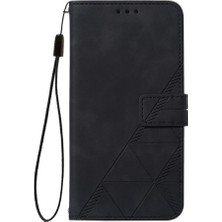 Colorful Shop iPhone 16E Kılıf Tam Kaplar Deri Dokulu Kapaklı Cüzdan Standlı Kartvizitli Kopçalı Kapak Kartlıklı Uzun Askılı (Yurt Dışından)
