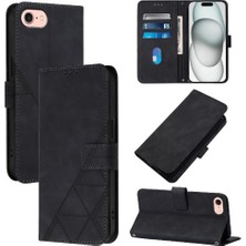 Colorful Shop iPhone 16E Kılıf Tam Kaplar Deri Dokulu Kapaklı Cüzdan Standlı Kartvizitli Kopçalı Kapak Kartlıklı Uzun Askılı (Yurt Dışından)