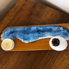Sunum Tepsisi Epoksi ve Bambu Deniz Temalı