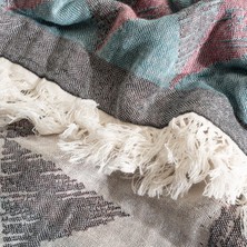 Ecocotton Kaan Peştemal  Organik Pamuk Jakarlı Antrasit 90X180 cm