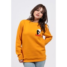 Regular Göğüste Baskılı Scary Sweatshirt