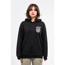 Oversize Göğüste Shocked Baskılı Hoodie