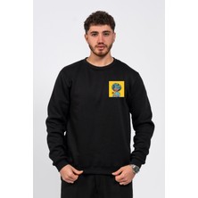 Regular Göğüste Cry Woman Baskılı Sweatshirt