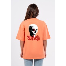 Oversize Sırtta Scary Baskılı Tshirt