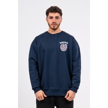 Oversize Göğüste Shocked Baskılı Sweatshirt