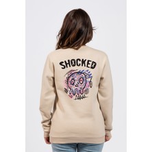 Regular Sırtta Shocked Baskılı Sweatshirt