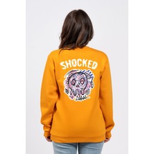 Regular Sırtta Shocked Baskılı Sweatshirt