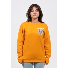 Regular Göğüste Shocked Baskılı Sweatshirt
