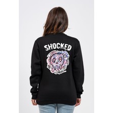 Regular Sırtta Shocked Baskılı Sweatshirt