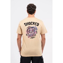 Regular Sırtta Shocked Baskılı Tshirt