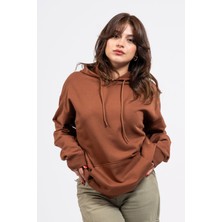 Oversize Sırtta Echo Baskılı Hoodie
