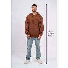 Oversize Sırtta Echo Baskılı Hoodie