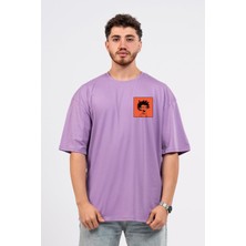 Oversize Curly Man Baskılı Tshirt