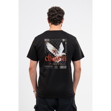 Regular Sırtta Chasm Baskılı Tshirt