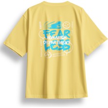 Oversize Fearless Baskılı Tshirt