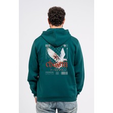 Regular Sırtta Chasm Baskılı Hoodie