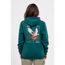 Regular Sırtta Chasm Baskılı Hoodie